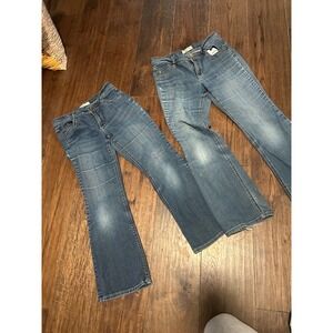 Vintage Y2K LEI Sophia hiphugger flare juniors Size 9 short two pairs